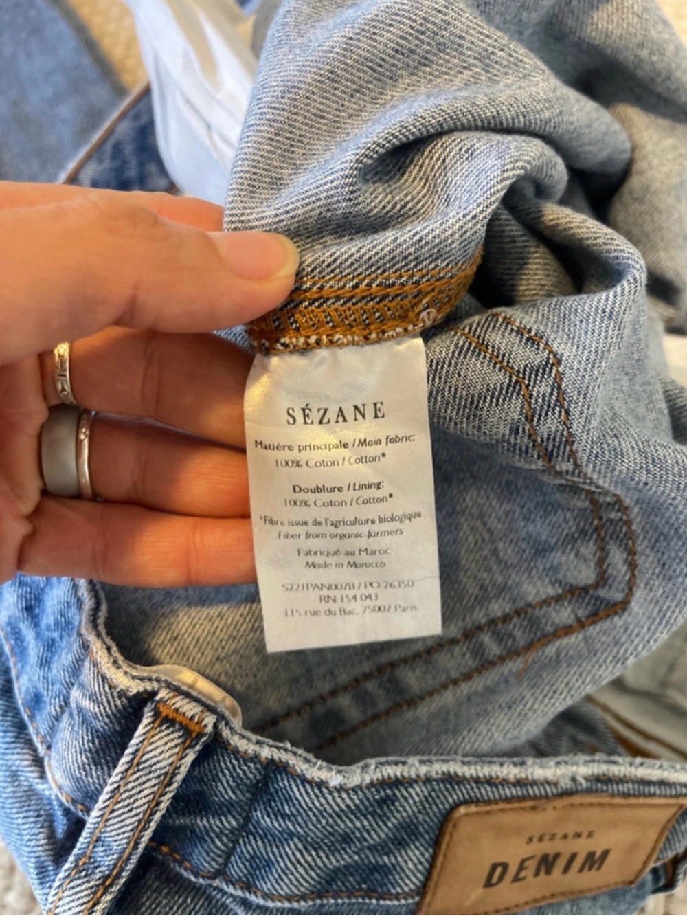 Sezane ‘Brut Sexy’ Straight Leg Light Blue Denim Jeans - Size 29 / US 6 - Picture 6 of 11